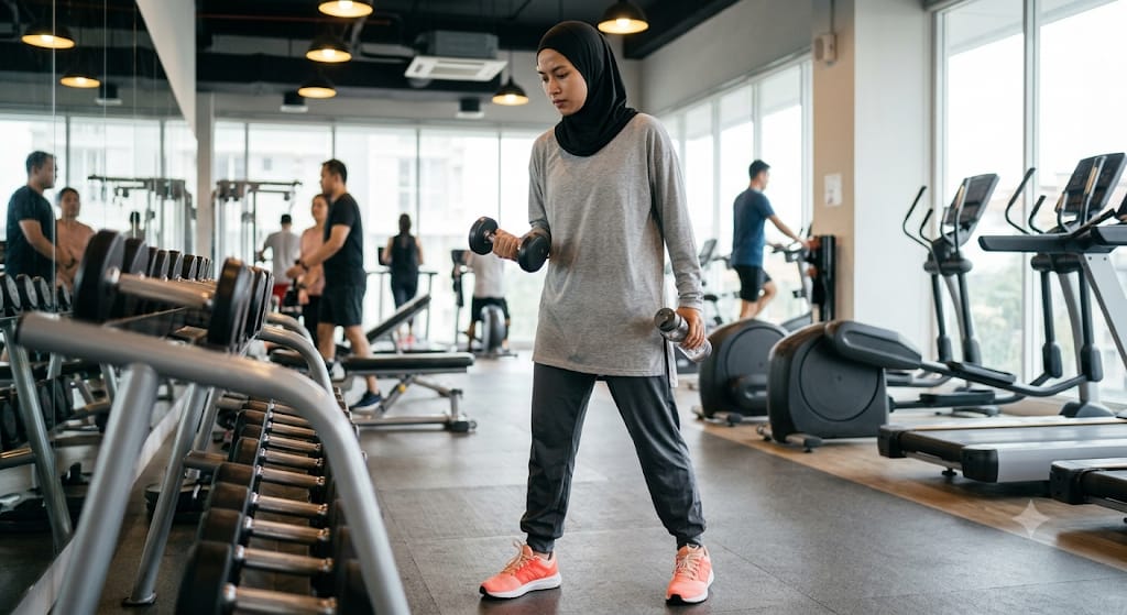 ​Tren Olahraga di Gym Kini Makin Diminati Wanita Berhijab Melalui Pemilihan Outfit Tepat