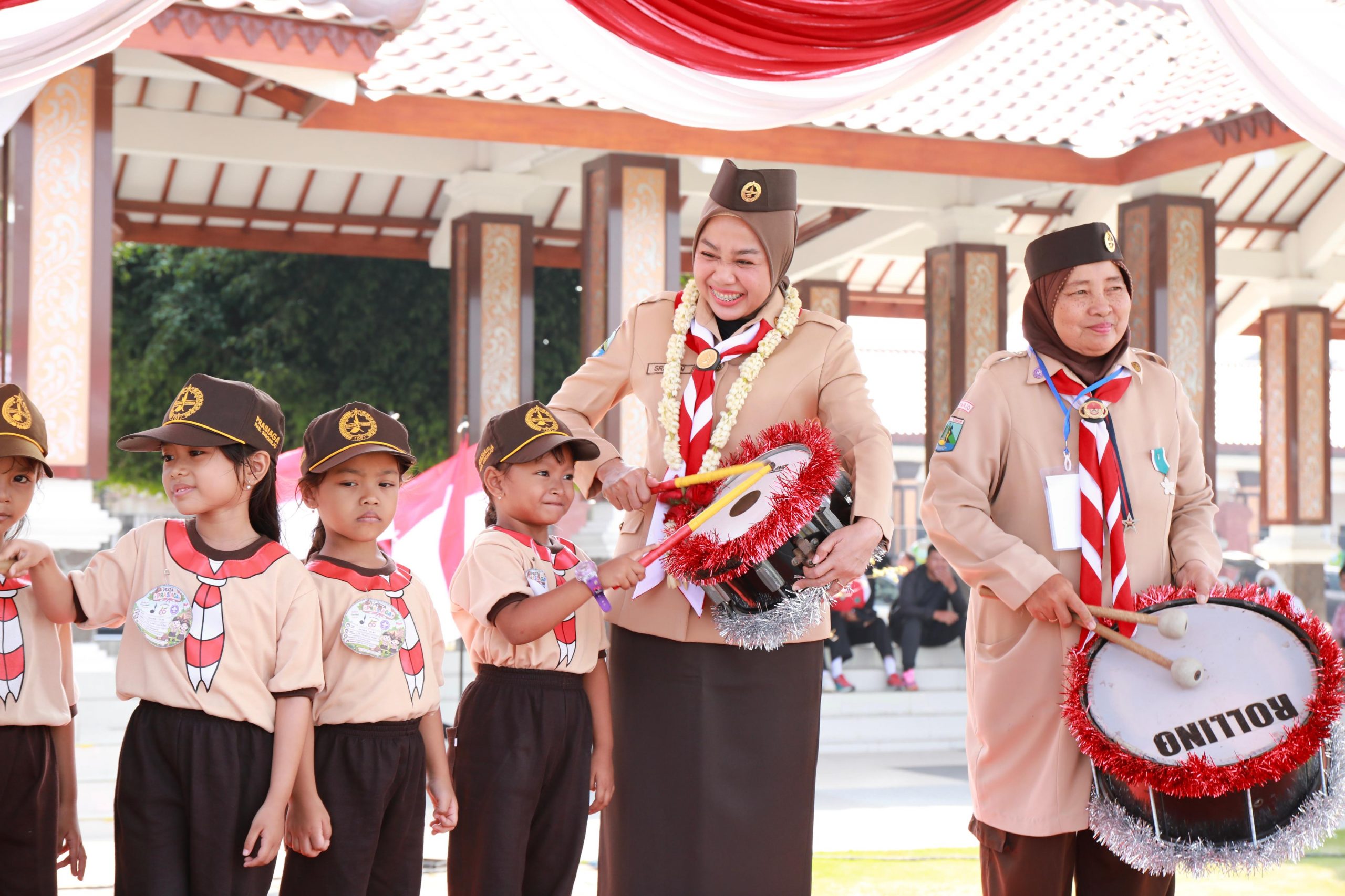 Bunda PAUD Sidoarjo Tekankan Pendidikan Karakter Anak, Prasiaga Pramuka Jadi Sarana