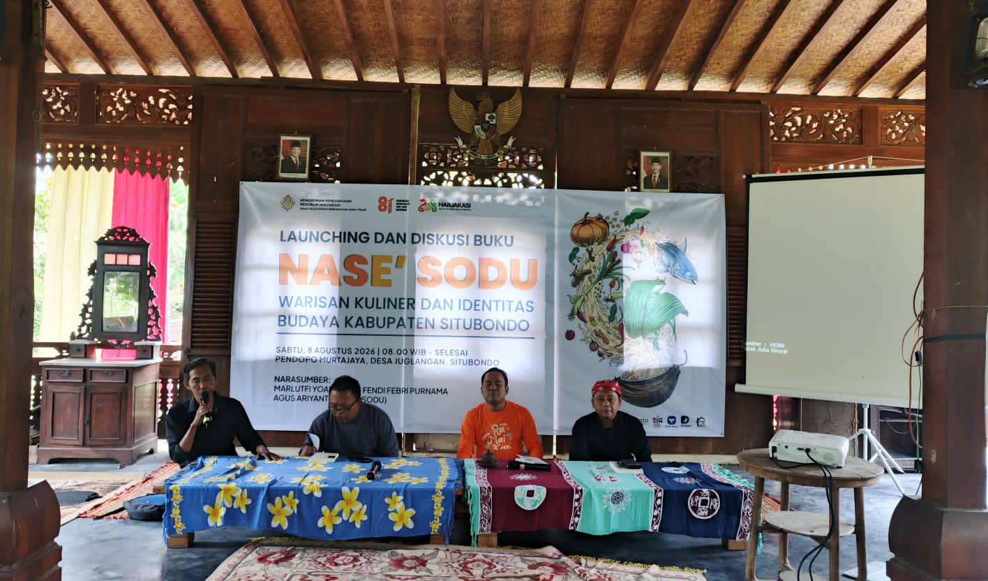 Buku Nase’ Sodu Diluncurkan sebagai Upaya Dokumentasi Warisan Kuliner Situbondo, Ketua LSBO PDM Situbondo Jadi Narasumber