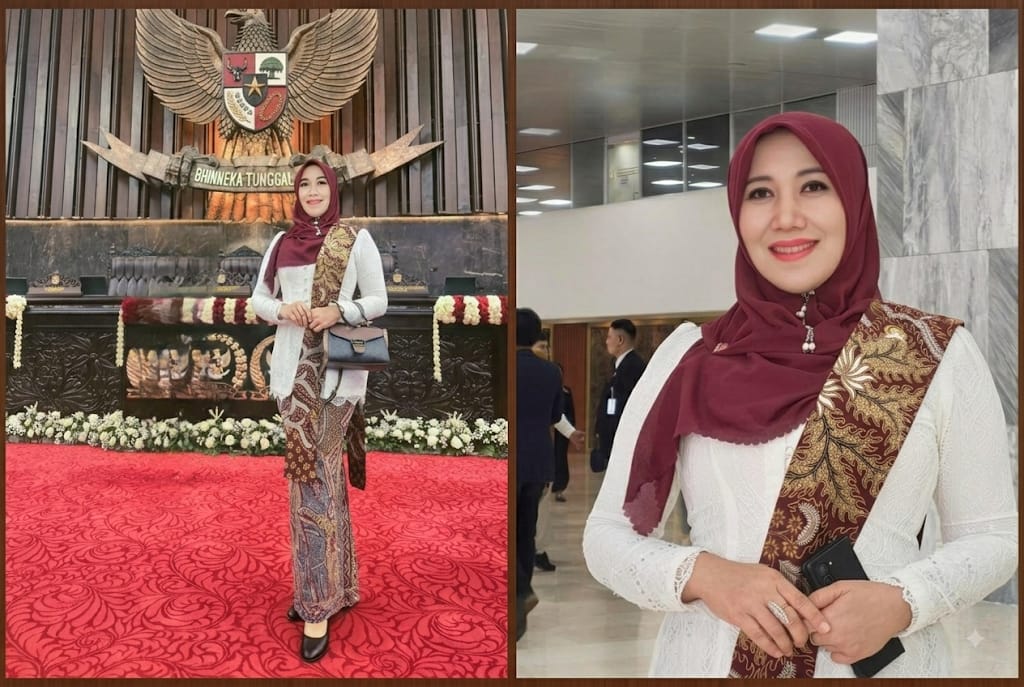 Pesona Etnik Modern Lia Istifhama di Sidang Tahunan MPR: Harmoni Kebaya Brokat Putih dan Jarik Batik Parang Simbolik