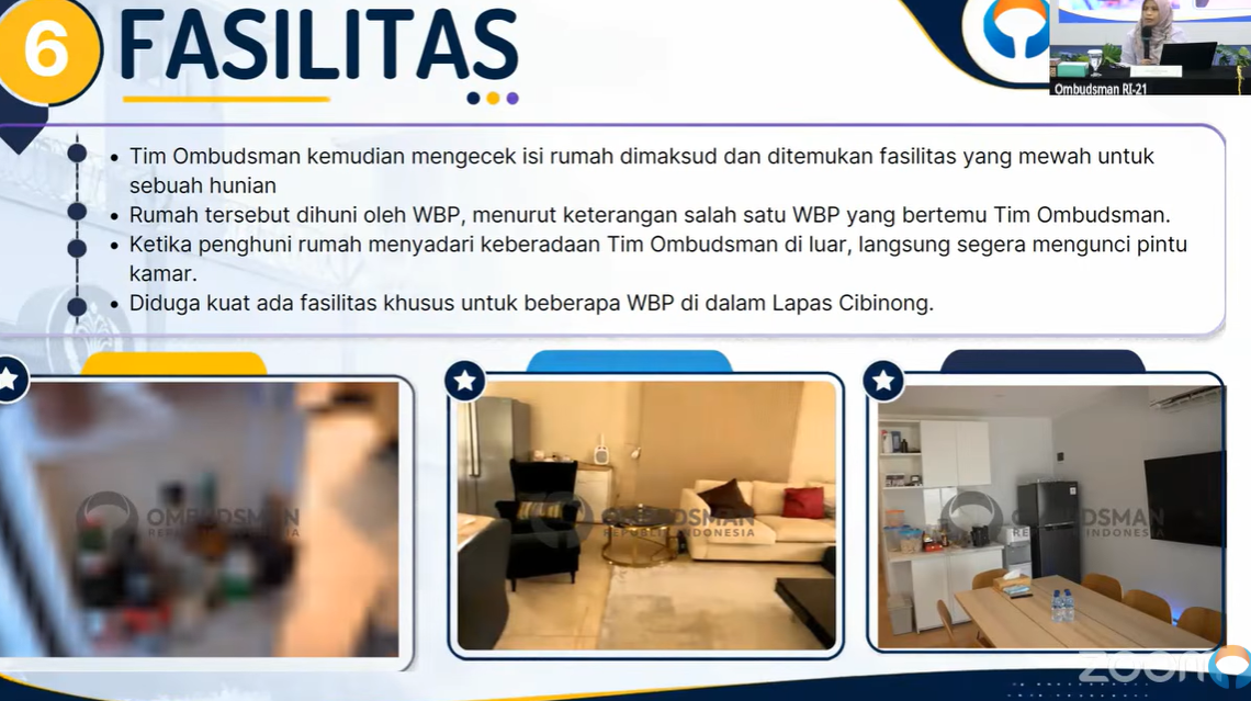 Ombudsman RI Temukan “Kamar Hotel Bintang 5 Lapas Cibinong”, Ada Alphard hingga Fortuner