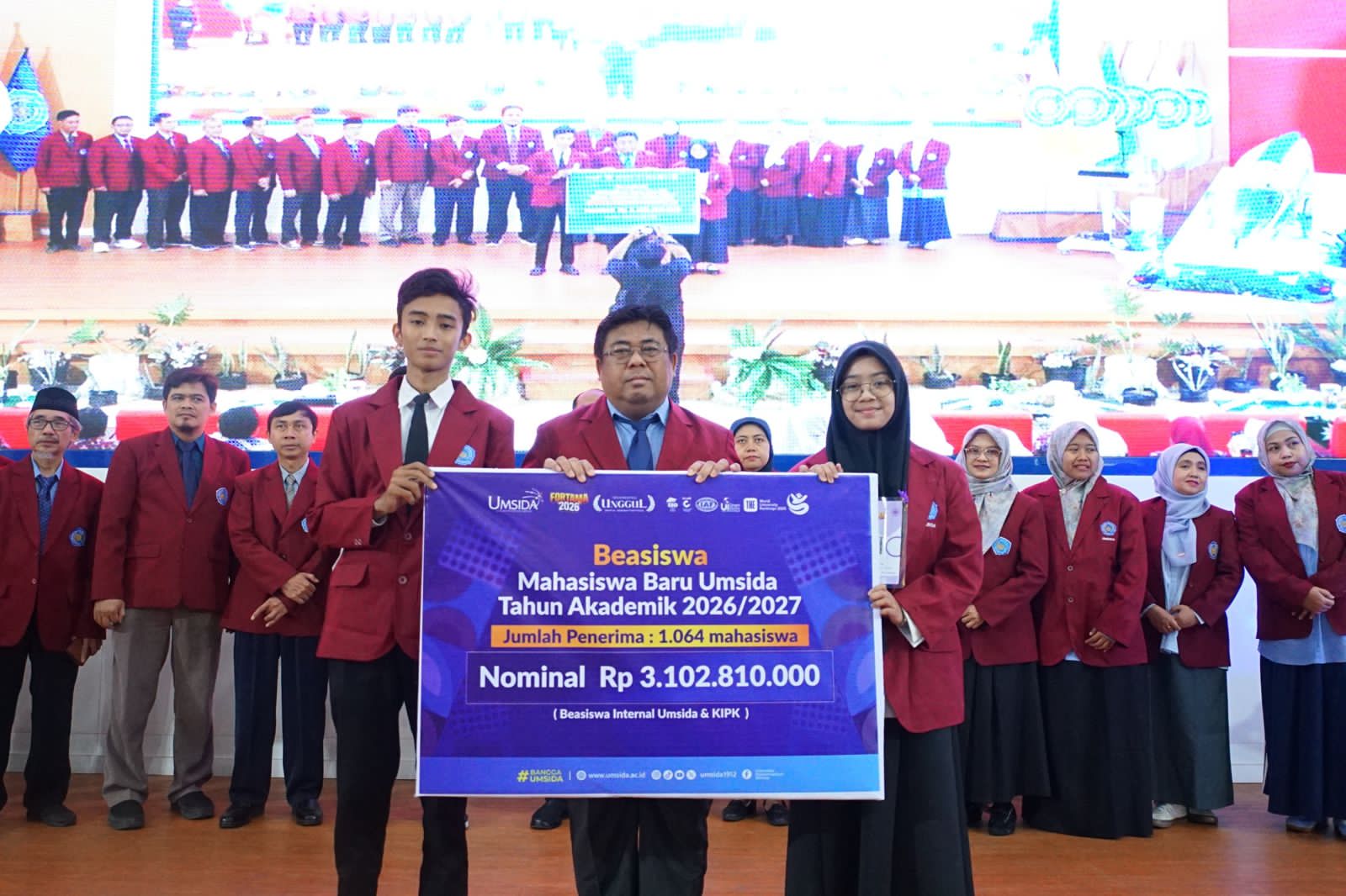 Umsida Salurkan Beasiswa kepada Ribuan Mahasiswa Baru di Fortama 2026