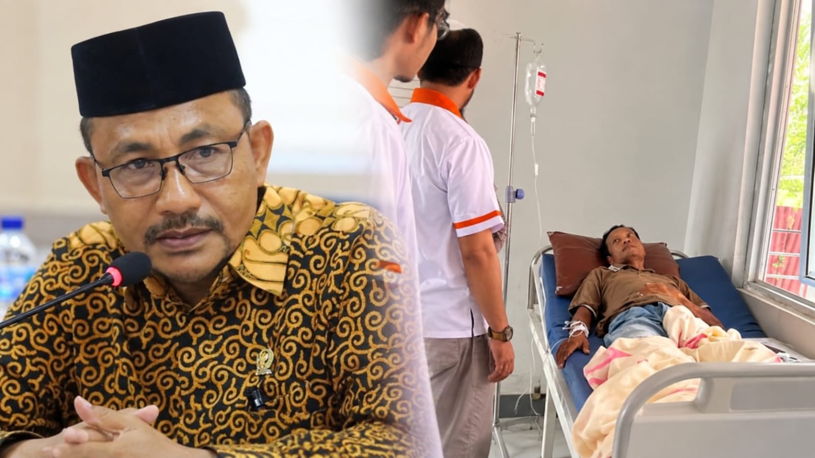 Lazismu Aceh Utara dan Haji Uma Bantu Mualaf Asal Maumere yang Dirawat di RSUD Cut Meutia