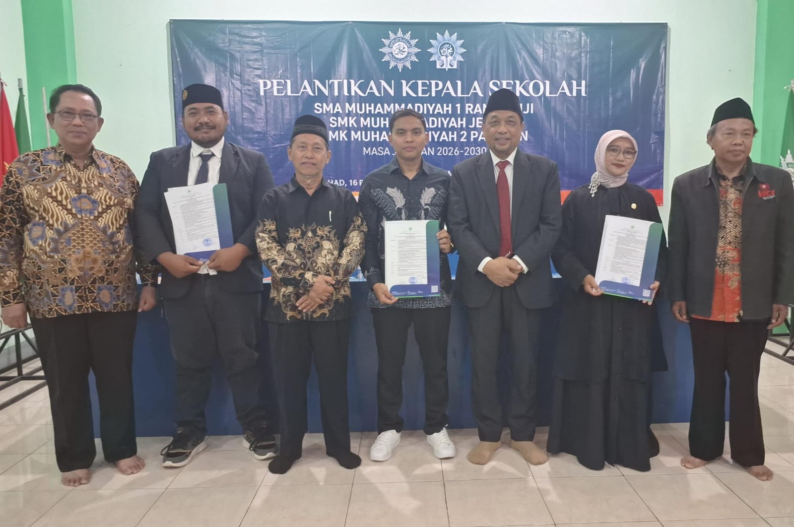 Estafet Kepemimpinan Pendidikan Muhammadiyah Jember, Tiga Kepala Sekolah Periode 2026-2030 Resmi Dilantik