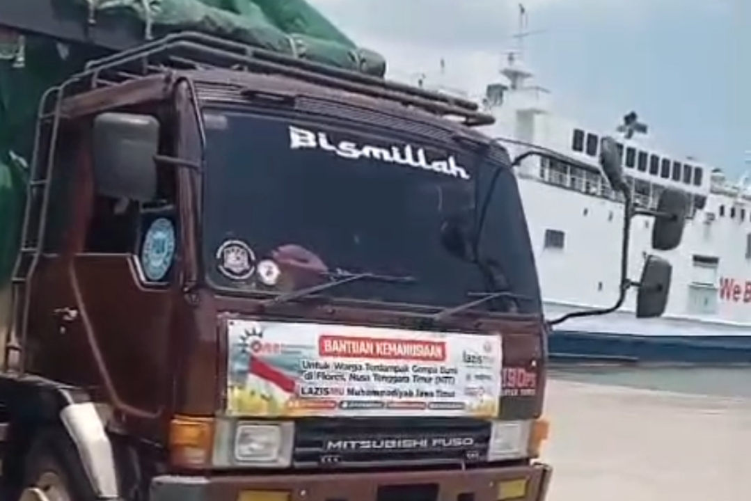 Perjalanan Armada Truk Bantuan Lazismu Jatim ke Flores Lancar dan Aman, Distribusi Dijadwalkan 24 September