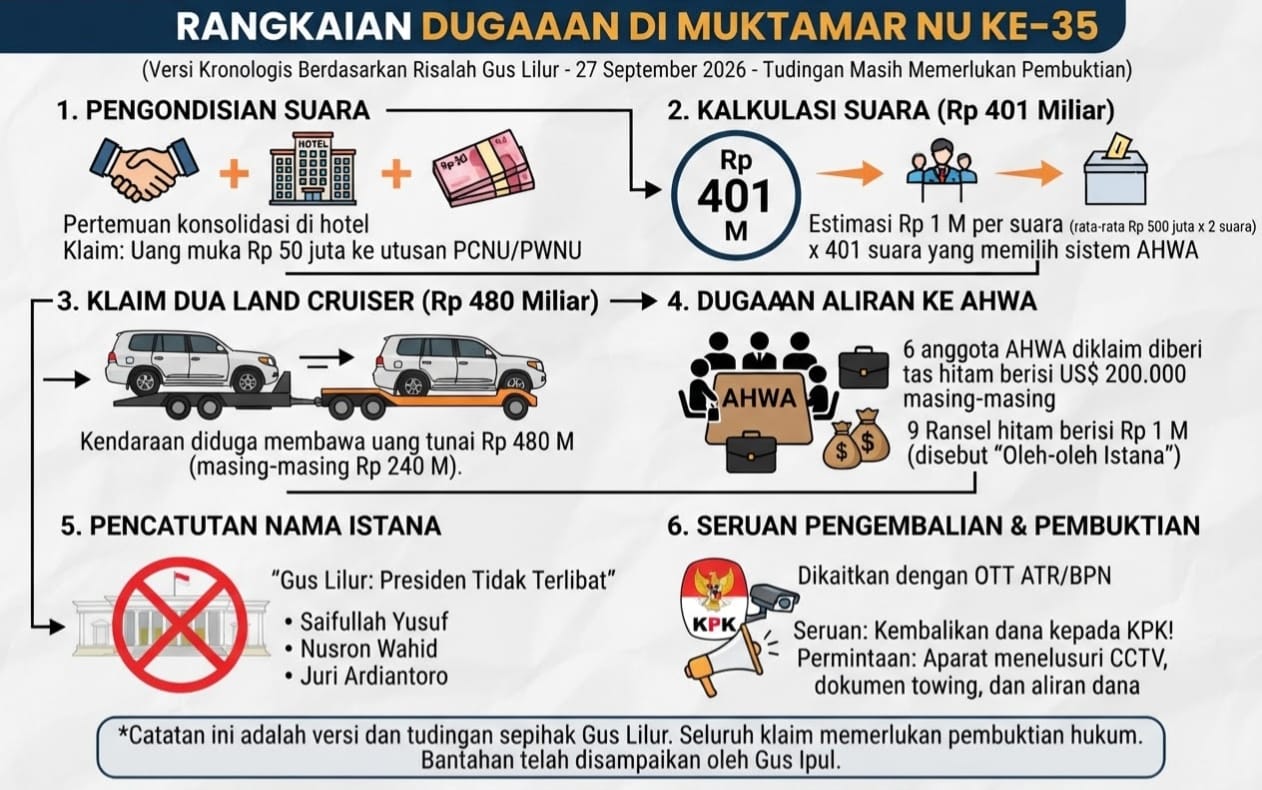 Catatan Gus Lilur: Dari Rp401 Miliar hingga Dugaan “Salam dari Istana” di Muktamar NU