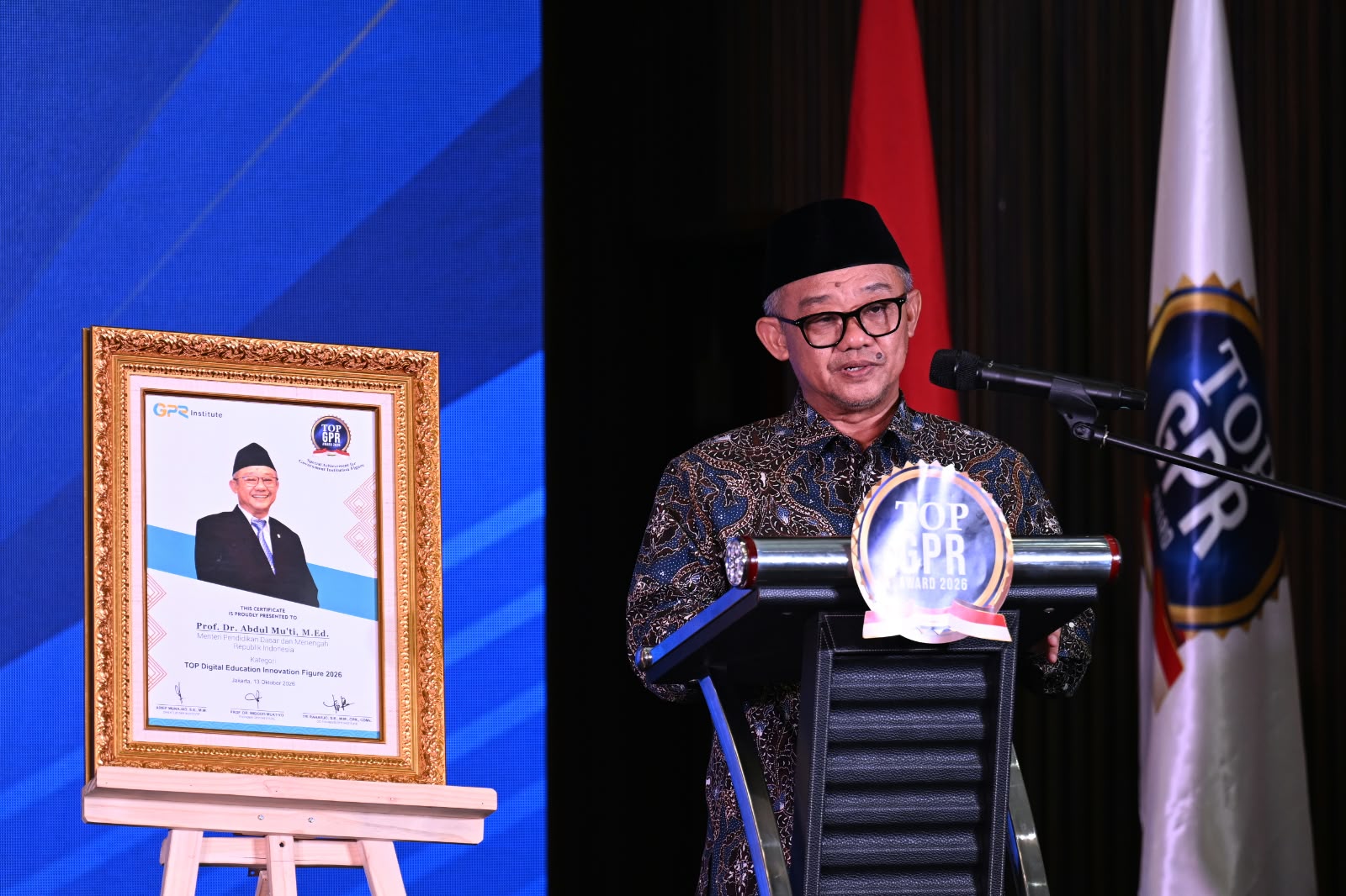 Mendikdasmen Abdul Mu’ti Raih TOP GPR Award 2026, Ini Inovasi Digitalnya