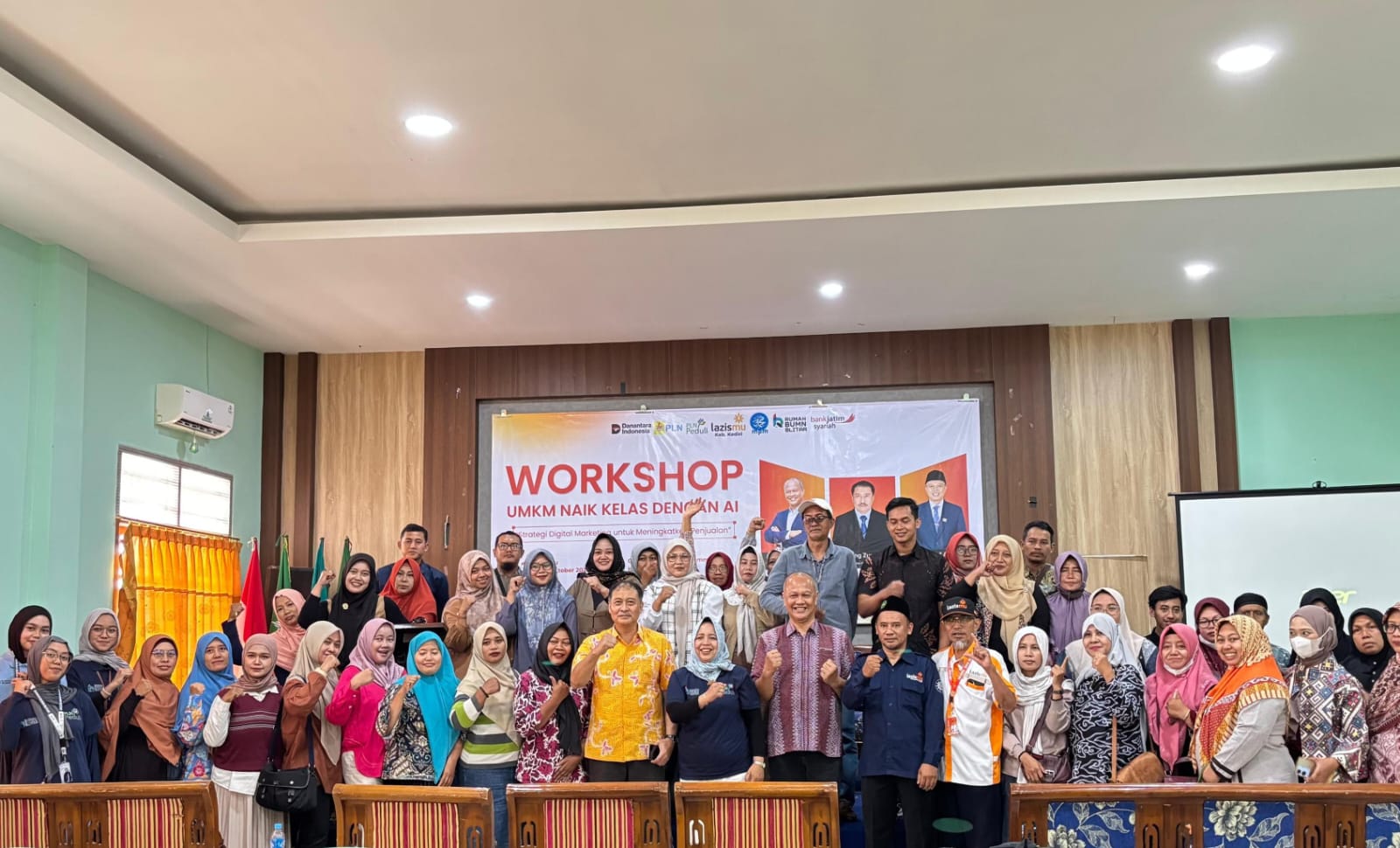 Lazismu Kabupaten Kediri Gelar Workshop UMKM Naik Kelas dengan AI, Bahas Strategi Digital Marketing