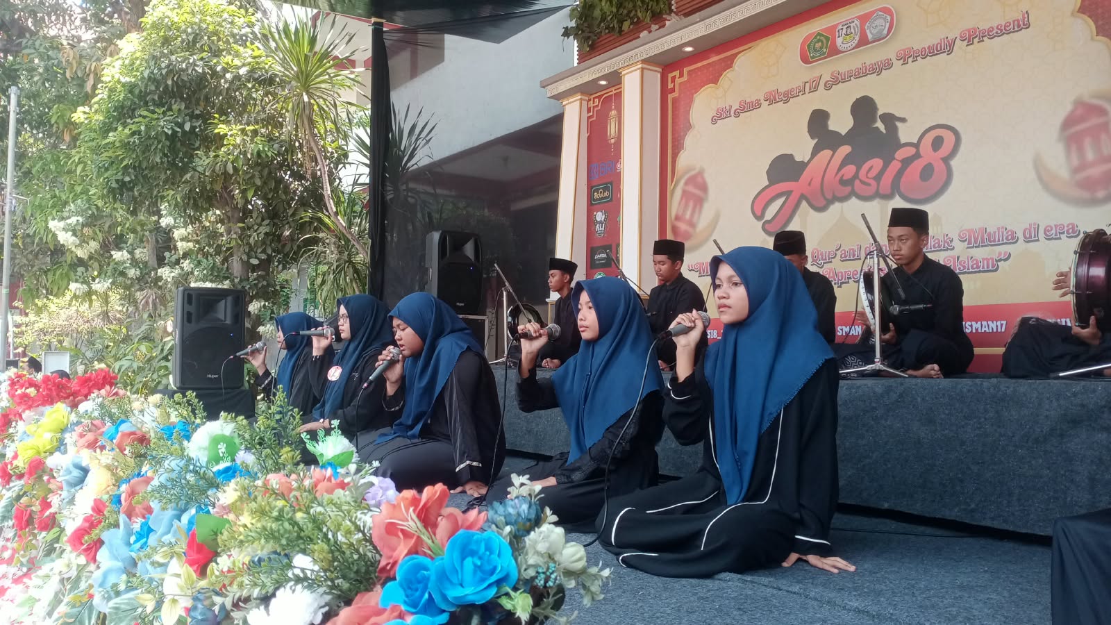 Aksi 8 SMAN 17 Surabaya Diramaikan 500 Peserta, Ikhtiar Seni Sebarkan Nilai-nilai dan Syariat Islam