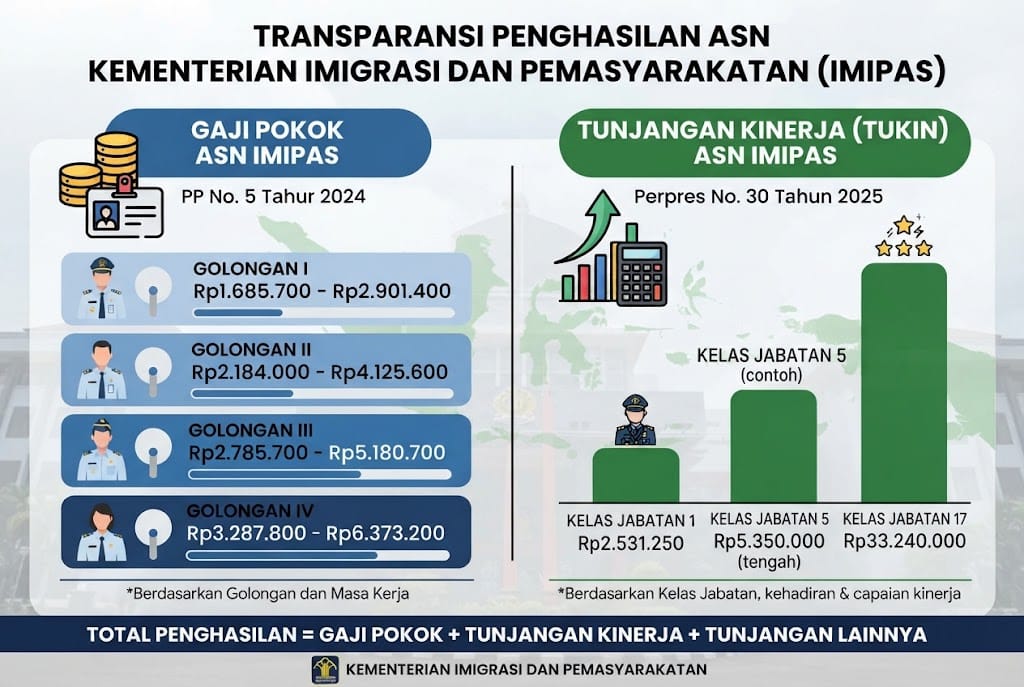 Kasus Klaster Mewah Lapas Cibinong: 16 ASN Imipas Kena Sanksi dan Satu Dipecat, Ini Besaran Gajinya
