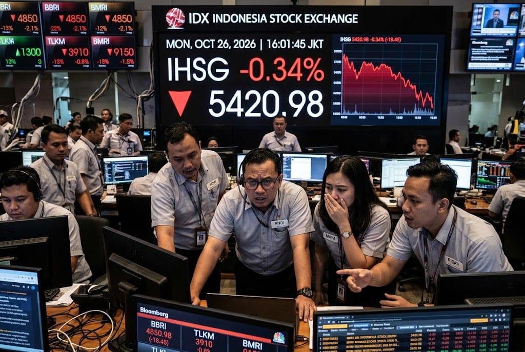 IHSG Melemah 0,34 Persen, Investor Menanti Sinyal The Fed