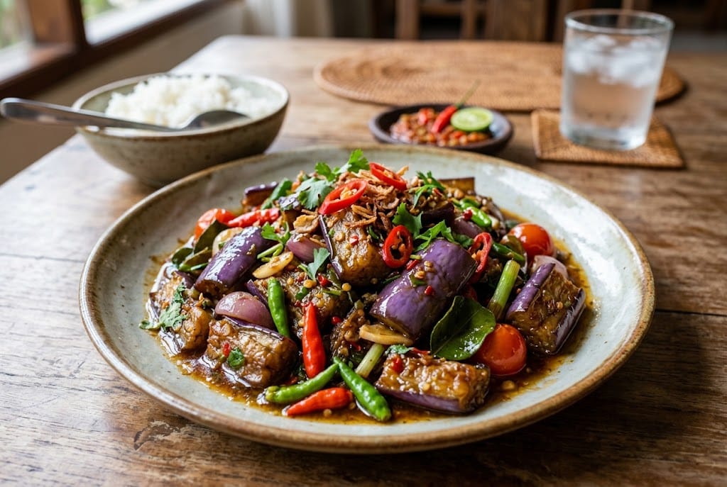 Resep Terong Tumis Pedas Gurih: Rahasia Daging Lembut, Bumbu Meresap, dan Tidak Hancur